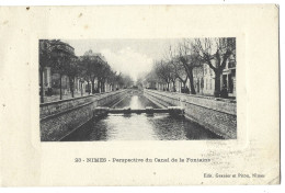30 Nimes - Perspective Du Canal De Lafontaine - Nîmes