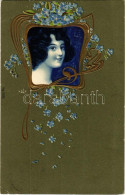 T2/T3 1902 Dombornyomott Szecessziós Művészlap / Art Nouveau Embossed Litho Art Postcard (EK) - Zonder Classificatie