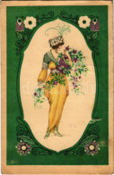 T2/T3 Lady With Flowers. B.K.W.I. 134-1. S: August Patek (EK) - Non Classés