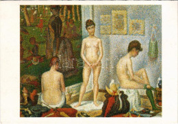 * T2 Les Poseuses / The Models. French Gently Erotic Art Postcard S: Georges Seurat (1888) - Unclassified