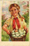 * T2/T3 Magyar Szocreál Húsvéti üdvözlet, úttörő Propaganda Lap. Művészeti Alkotások / Easter Greeting, Hungarian Social - Non Classés