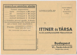 ** T2/T3 1935. "Ittner és Társa M. Kir. Osztálysorsjáték Főárusítói" Kitöltetlen Levelezőlapos Hirdetése A "35. Magyar K - Unclassified