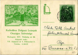 T2/T3 1938 Katholikus Dolgozó Leányok Országos Szövetsége Reklámlap. Budapest, Thököly út 69. (EB) - Ohne Zuordnung