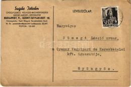 T3/T4 1944 Sugár István Gyógyszerész Vegyszer-nagykereskedése Reklámlap. Budapest, Szent István Krt. 18. (fa) - Unclassified