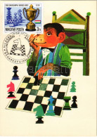 * T2 Sakkozó Majom. Rajz: Tomoska Irén. Képzőművészeti Alap Kiadóvállalata / Monkey Playing Chess + So. Stpl - Sin Clasificación