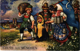 T2/T3 1914 Gruss Aus München / Beer Advertisement. Ottmar Zieher (EK) - Unclassified