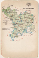 ** T4 Jász-Nagykun-Szolnok Vármegye Térképe. Kiadja Károlyi Gy. / Map Of Jász-Nagykun-Szolnok County (szakadások / Tears - Unclassified
