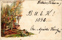T4 1898 (Vorläufer) Ferenc József Király Koronázása. Ezredéves Országos Kiállítás / Sacre Du Roi Francois-Joseph / Coron - Unclassified