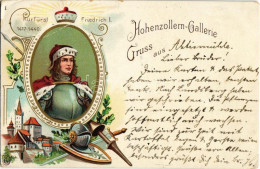 Delcampe - T3 1902 Kurfürst Friedrich I. (Brandenburg) 1417-1440. Hohenzollern-Gallerie. Verlag Von Julius Goldiner / Frederick I,  - Ohne Zuordnung