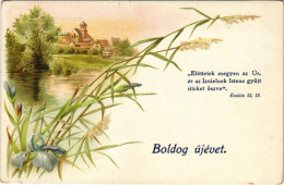 T2/T3 1910 Boldog újévet / New Year Greeting Card. Litho - Sin Clasificación