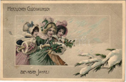 T2 1907 Herzlichen Glückwunsch Zum Neuen Jahre / Újévi üdvözlet / New Year Greeting. T.S.N. Serie 634. S: R. Kratky - Sin Clasificación
