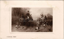 T2/T3 1910 "Forward Away" Hunting Art Postcard. Rotary Photographic Plate Sunk Gem Series (EK) - Unclassified