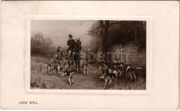 T2/T3 1910 "Over Wall" Hunting Art Postcard. Rotary Photographic Plate Sunk Gem Series (EK) - Zonder Classificatie