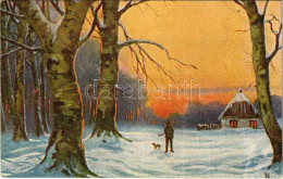 T2/T3 1917 Hunter Art Postcard, Winter - Unclassified