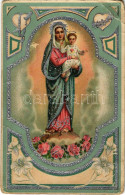* T3 1917 Virgin Mary And Baby Jesus. Floral, Litho (EB) - Non Classificati