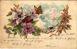 T3 1905 Flowers With Butterfly. Serie LXVI No.1069. Litho (fl) - Non Classés