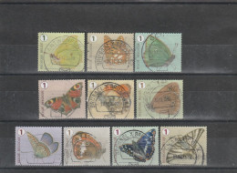 4452/4461 Papillons/Vlinders Oblit/getp Centrale - Used Stamps