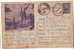 IP 65 A - 0127 SINAIA, Peles Castle - Stationery - Used - 1965 - Enteros Postales