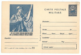 IP 65 A - 93 The Military Oath, Romania - Stationery - Unused - 1965 - Postal Stationery