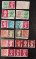 Grande Bretagne - Great Britain - Großbritannien - Elizabeth II - Collection Of Strips From Booklet - Used - Machins