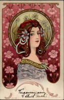 Jugendstil Prägekarte I-II Art Nouveau - Other & Unclassified