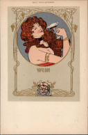 Jugendstil Wein Prägekarte I-II Art Nouveau Vigne - Otros & Sin Clasificación