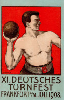 BRAUN, TH. - FRANKFURT/Main XI.DEUTSCHES TURNFEST 1908 Künstlerkarte No. 1 I - Andere & Zonder Classificatie