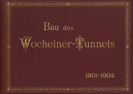 Architektur Buch Bau Des Wocheiner Tunnels 1901-1904 Von Photogr. Beer, Alois Klagenfurt, 34 Lichtdrucktafeln 16x21 Cm,  - Autres & Non Classés