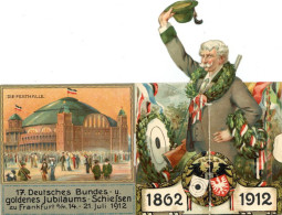 Mechanik-Karte Schützen Klapp-Karte Frankfurt Bundesschiessen 1912 I-II - Ohne Zuordnung
