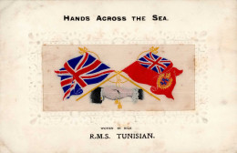 Seide R.M.S. Tunisian Hands Across The Sea II (Marke Entfernt, Fleckig) Soie - Andere & Zonder Classificatie