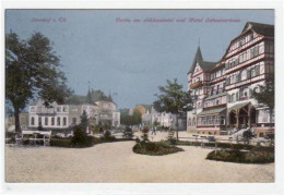 39013405 - Oberhof I. Thuer. Mit Partie Am Schlosshotel Und Hotel Schweizerhaus Gelaufen Von 1910. Ecken Mit Albumabdru - Oberhof