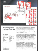 The Magazine Eesti Naine 100 Estonia 2024 Stamp Presentation Card (eng) Mi 1102 - Estland