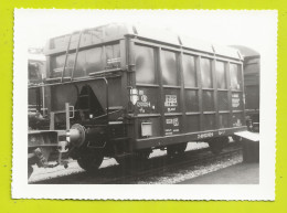 PHOTO TRAIN Wagon Tombereau Belge Gare D'attache CHATELINEAU Dans Les Années 60 - Treinen