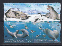 AAT 2001 Leopard Seals 4v (in Bl)  ** Mnh (59645) ROCK BOTTOM - Nuovi