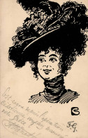 Handgemalt Frau 1904 I-II Peint à La Main - Other & Unclassified