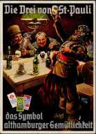 Werbung Hamburg Bier Bavaria U. St. Pauli Brauerei Sign. I-II Publicite Bière - Publicidad