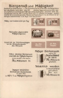 Werbung Handbuch Der Ernärungslehre Biergenuß Und Mäßigkeit I-II Publicite - Advertising