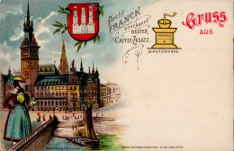 Werbung Aecht Franck Kaffee-Zusatz Hamburg I-II Publicite - Werbepostkarten