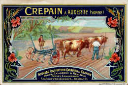 Werbung Crepain A Auxerre II (kl. Einriss, Bug) Publicite - Advertising