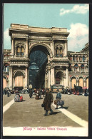 Cartolina Milano, Galleria Vittorio Emanuele  - Milano