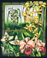 Bloc Sheet Fleurs Orchidées Flowers Orchids  Neuf  MNH **  Central Africa Centrafricaine 2012 - Orchidee