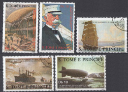 S. TOME' E PRINCIPE - 1988 - Serie Completa Di 5 Valori Usati: Yvert 915/919 - Sao Tome Et Principe