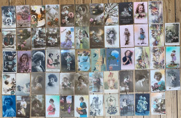 France - Carte Postale - Lot De 58 Cartes Postales - Enfant - Chapeaux - Fleurs - Femme - Vrouwen