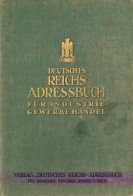 Industrie Buch Deutsches Reichs-Adressbuch Für Industrie, Gewerbe Und Handel 1937 Band I, 2170 S. II (Buchrücken Gelöst) - Industry