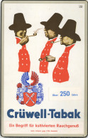 Tabak / Rauchen Werbeplakat -Aufsteller (24x38 Cm) Aus Hartpappe Von Crüwell-Tabak Bielefeld - Otros & Sin Clasificación
