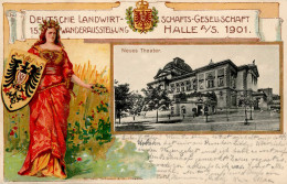 Landwirtschaft - LANDWIRTSCHAFTLICHE AUSSTELLUNG HALLE,Saale 1901 Mit Klarem S-o V. 18.6.01 I Paysans - Otros & Sin Clasificación