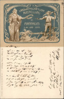 Landwirtschaft - Prägekarte LANDWIRTSCHAFTLICHE AUSSTELLUNG MANNHEIM 1902 I Paysans - Other & Unclassified