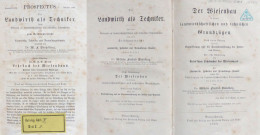 Landwirtschaft 2 Bücher Landwirth Als Techniker Und Der Wiesenbau Vom Dünkelberg, Wilhelm 1865, Verlag Vieweg Braunschwe - Otros & Sin Clasificación