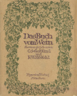 Wein Buch Das Buch Vom Wein Von Gutkind-Wolfskehl 1927, Hyperion-Verlag München, 527 S. II (Papiereinband Leicht Beschäd - Other & Unclassified