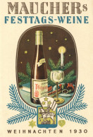 Wein Karte Mauchers Festtags-Weine Weihnachten 1930, 4 S. II Noel Vigne - Andere & Zonder Classificatie